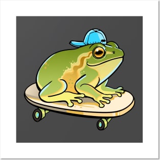 Skateboard Frog Posters and Art